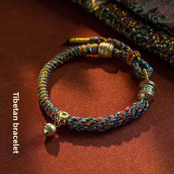 Tibetan Handmade Six Word Mantra Thangka Bracelet Men