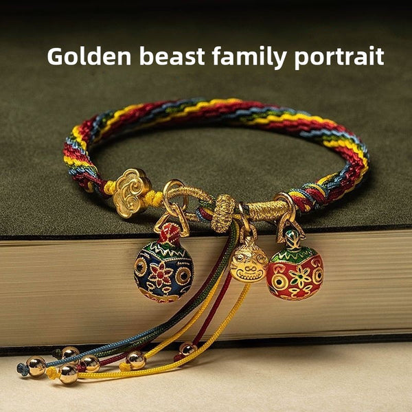 Dragon Boat Fest Five Color Bracelet Gold Eating Beast DIY