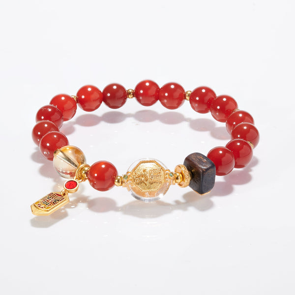 Natural Red Agate Bracelet - The Fire Element's Vitality & Passion