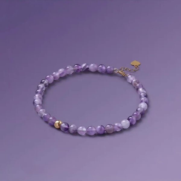 Natural Amethyst Bracelet for Women Minimalist Dream Gift