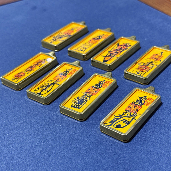 New Handpainted Tangka Taoist Pendant Gau Box Necklace Gold Plated