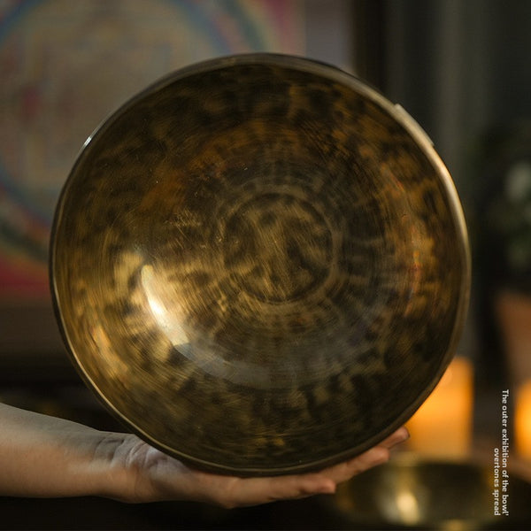 Handcrafted Full Moon Singing Bowl for Yoga Meditation